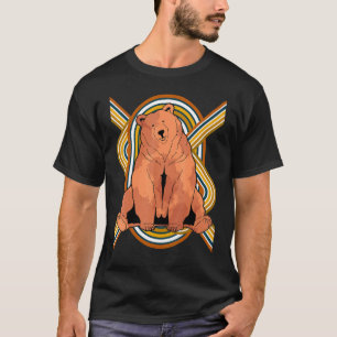 Camiseta Urso Castanho Vivo Selvagem Natureza Urso Floresta