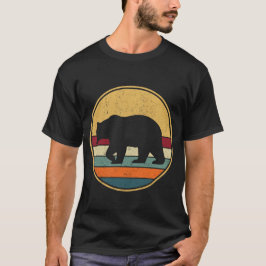 Camiseta Urso Cinzeiro Da Vintagem Do Urso Castanho Retro