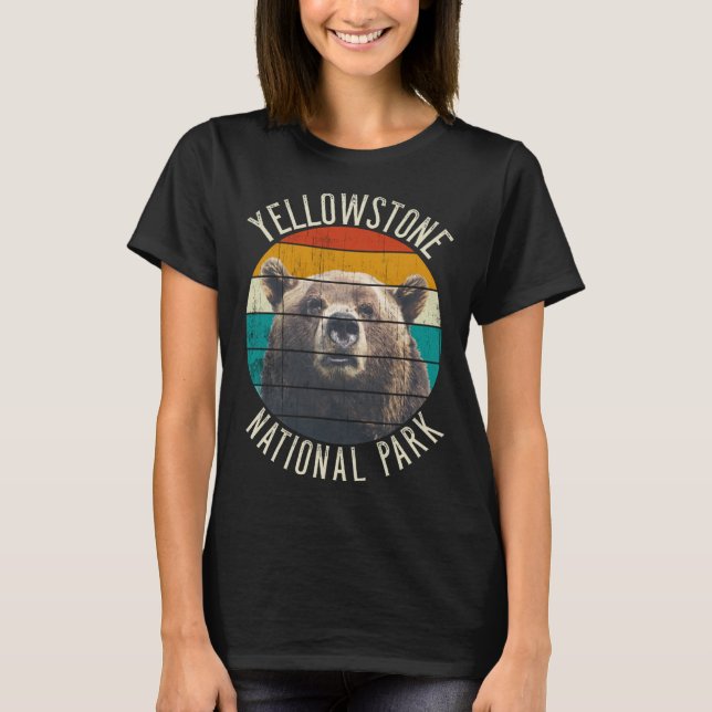 Camiseta Urso Cinzeiro do Parque Nacional Yellowstone (Frente)