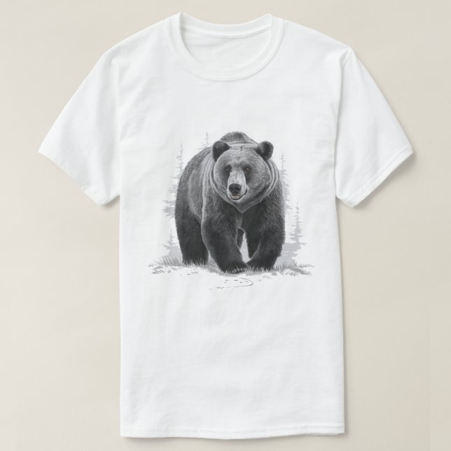 Camiseta Urso Cinzento (Frente do Design)