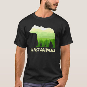 Camiseta Urso cinzento da Colúmbia Britânica na floresta do