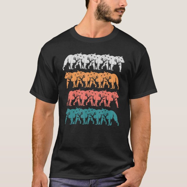 Camiseta Urso Cinzento Florestal Animal Retro Bear (Frente)