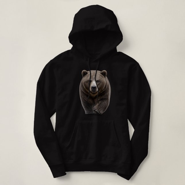 Camiseta Urso Cinzento se Aproximando (Frente do Design)