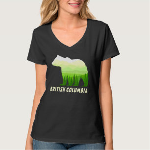Camiseta Urso Columbia Grizzly britânico na floresta do Can
