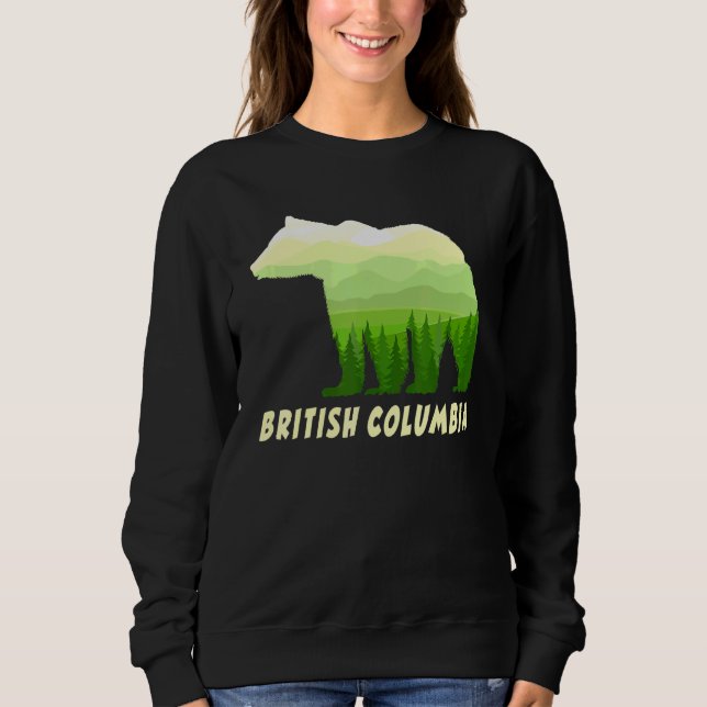 Camiseta Urso Columbia Grizzly britânico na floresta do Can (Frente)