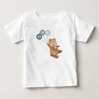 Urso com 3 primeiro aniversario de Balões Azuis