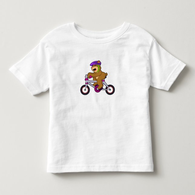 Camiseta Urso com Bicicleta & Capacete (Frente)