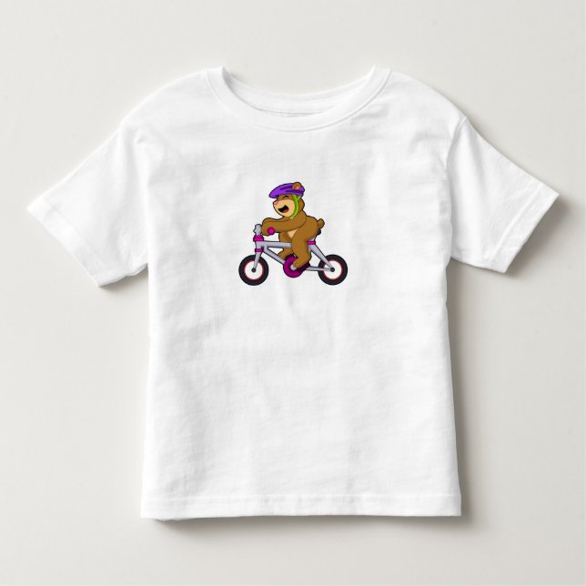 Camiseta Urso com bicicleta e capacete (Frente)