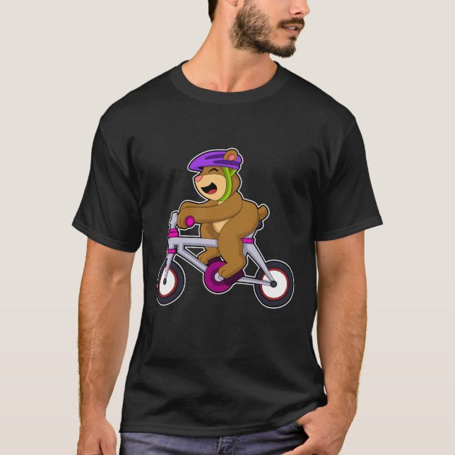 Camiseta Urso com Bicicleta e Capacete (Frente)