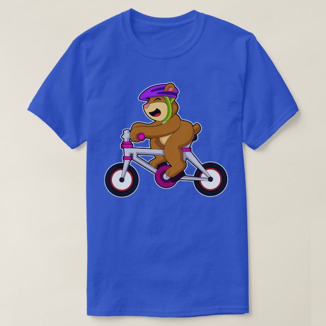 Camiseta Urso com capacete de bicicleta (Frente do Design)