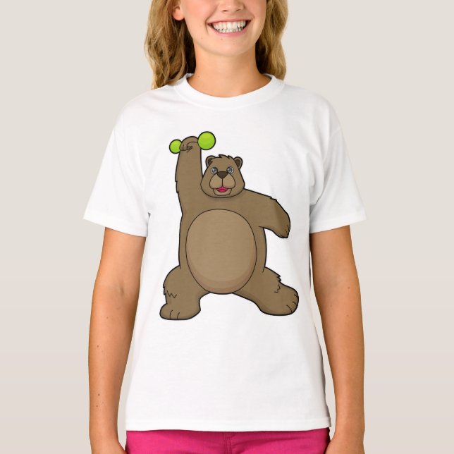 Camiseta Urso com Dumbbell na Malhação Yoga (Frente)