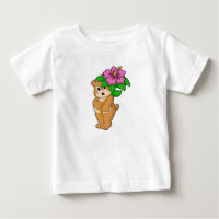 Urso com Flor Hibiscus