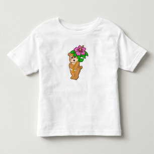 Camiseta Urso com Flor Hibiscus
