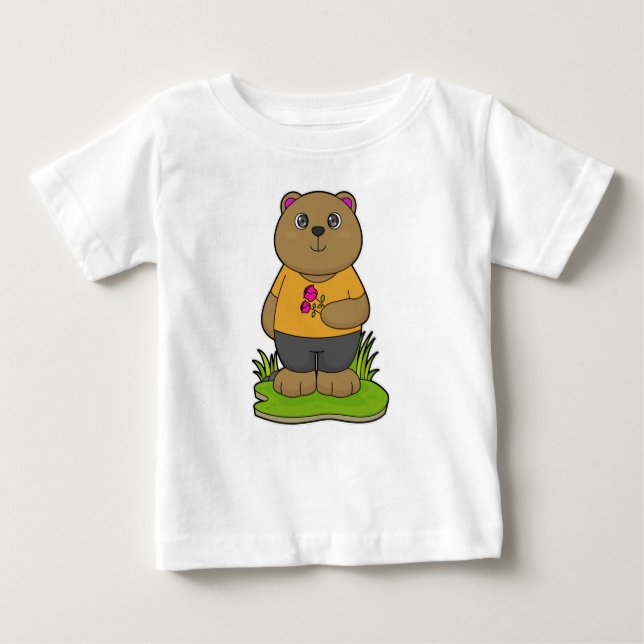 Camiseta Urso com Flores (Frente)