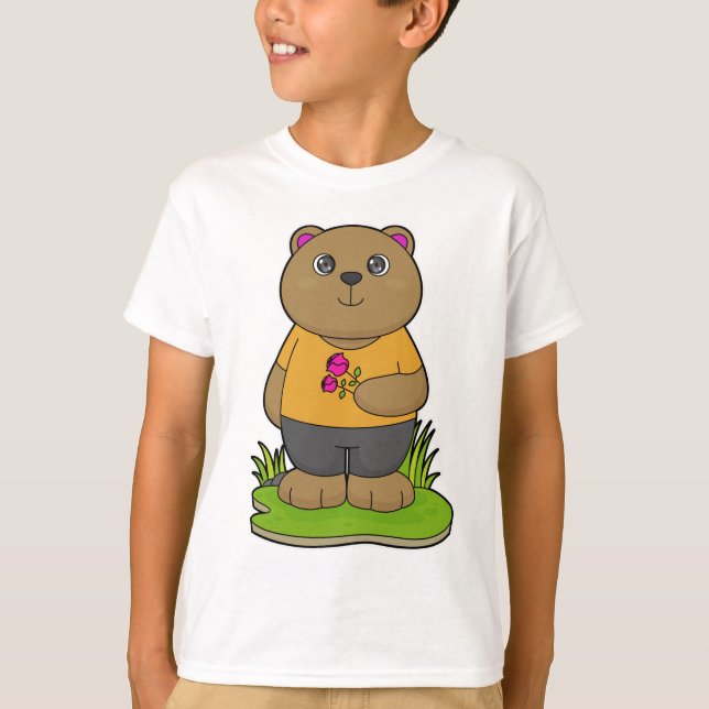 Camiseta Urso com Flores (Frente)