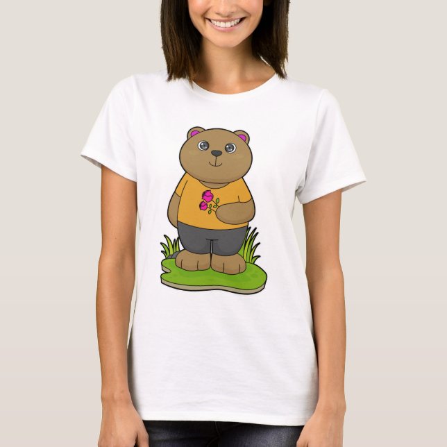 Camiseta Urso com Flores (Frente)