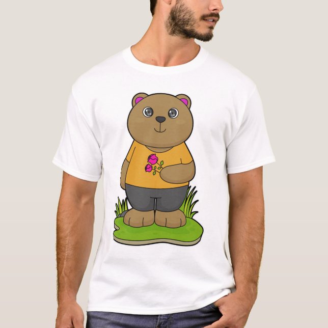 Camiseta Urso com Flores (Frente)
