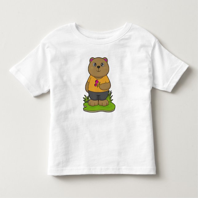 Camiseta Urso com Flores (Frente)