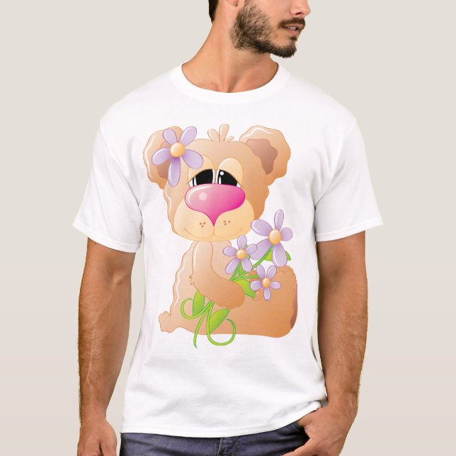 Camiseta Urso Com Flores De Sol (Frente)