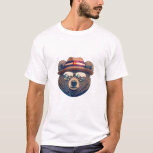 Camiseta Urso com óculos de sol