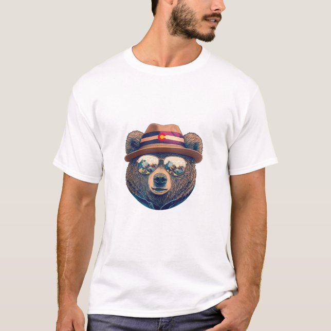 Camiseta Urso com óculos de sol (Frente)