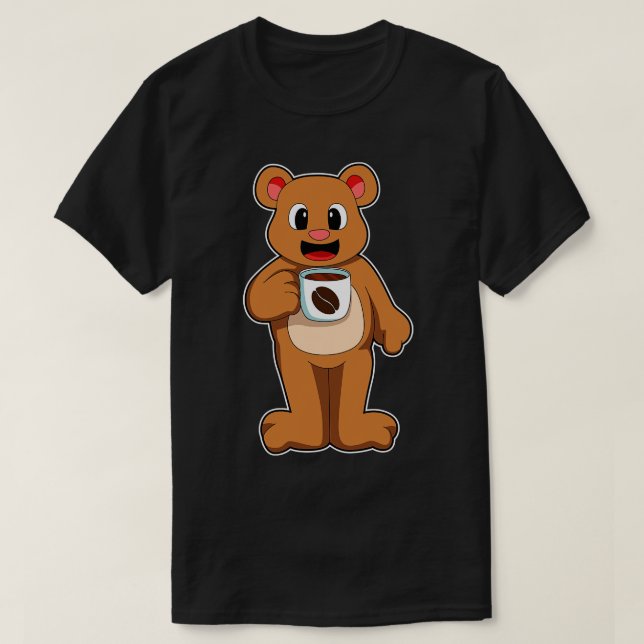 Camiseta Urso com Taça de Café 1 (Frente do Design)