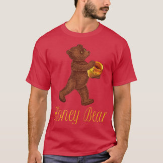 Camiseta Urso com um Jar de Mel Andando Premium