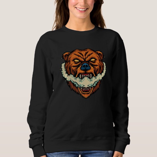 Camiseta Urso com Vape Cloud Grizzly Mean Woods Tee (Frente)