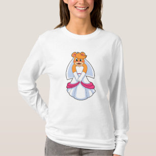 Camiseta Urso com Vestido de Casamento e Véu