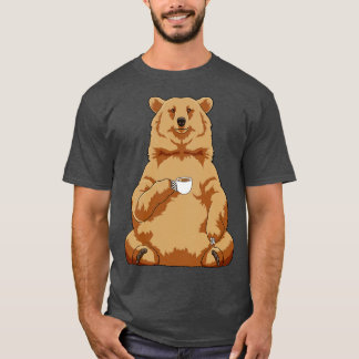Camiseta Urso com Xícara de Café