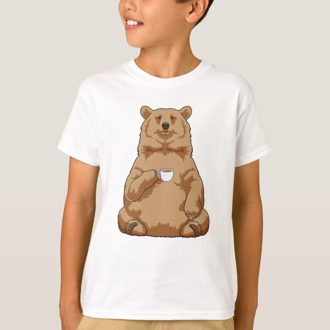 Camiseta Urso com Xícara de Café (Frente)
