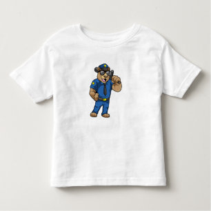 Camiseta Urso como agente da polícia com Baton