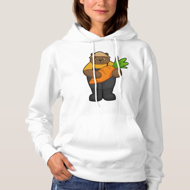 Camiseta Urso como Agricultor com Cenoura (Frente)