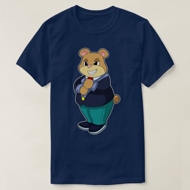 Camiseta Urso como Almoço com Ensino (Frente do Design)