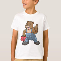 Urso como artesão com caixa de ferramentas