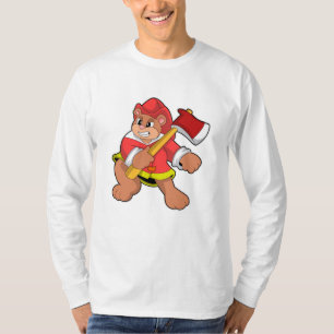 Camiseta Urso como Bombeiro com Ax