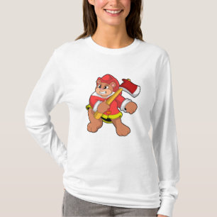 Camiseta Urso como Bombeiro com Ax