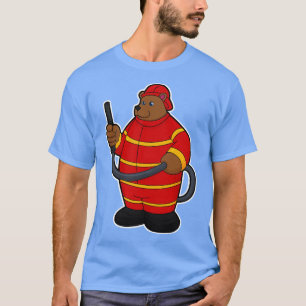 Camiseta Urso como Bombeiro com Mangueira
