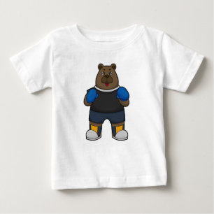 Camiseta Urso como Boxer com luvas in a box