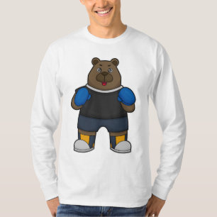 Camiseta Urso como Boxer com luvas in a box