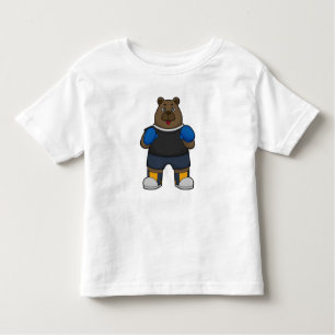 Camiseta Urso como Boxer com luvas in a box