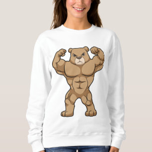 Camiseta Urso como Criador de Portos com Músculos Grandes