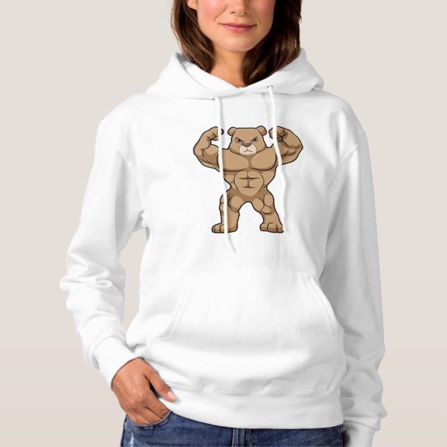 Camiseta Urso como Criador de Portos com Músculos Grandes (Frente)
