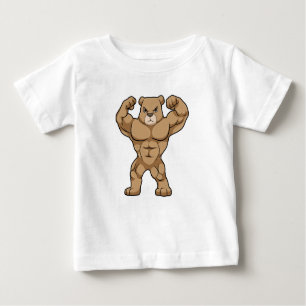 Camiseta Urso como Criador de Portos com Músculos Grandes