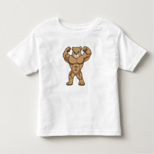 Camiseta Urso como Criador de Portos com Músculos Grandes