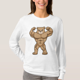 Camiseta Urso como Criador de Portos com Músculos Grandes