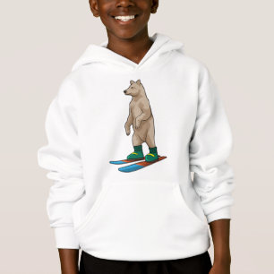 Camiseta Urso como esquiador com esqui