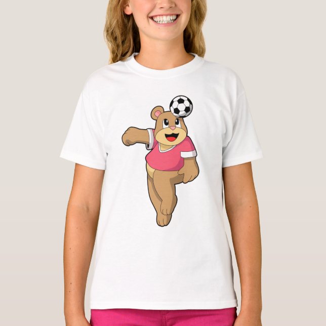 Camiseta Urso como jogador de futebol com Soccer.PNG (Frente)