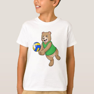 Camiseta Urso como jogador de voleibol