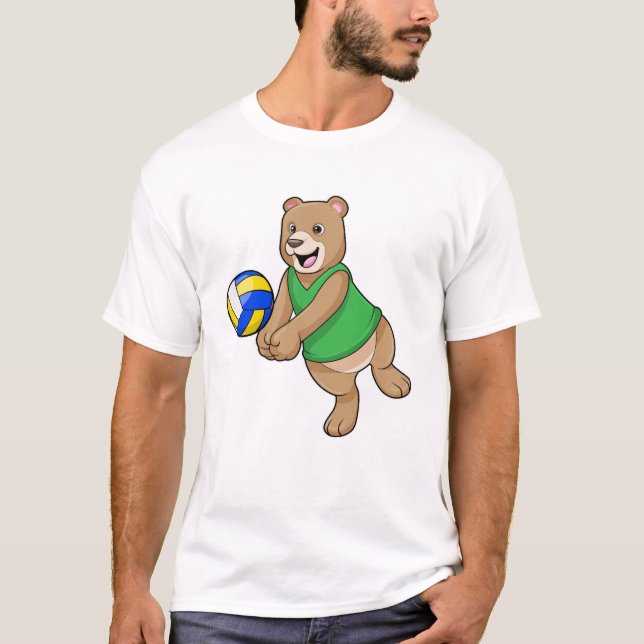 Camiseta Urso como jogador de voleibol (Frente)